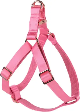 Lionet Paws Dog Harness, No-Pull Adjustable Silk Nylon Webbing Pet Harness with Metal Buckle for Small Dogs Easy Walking, Peach, S