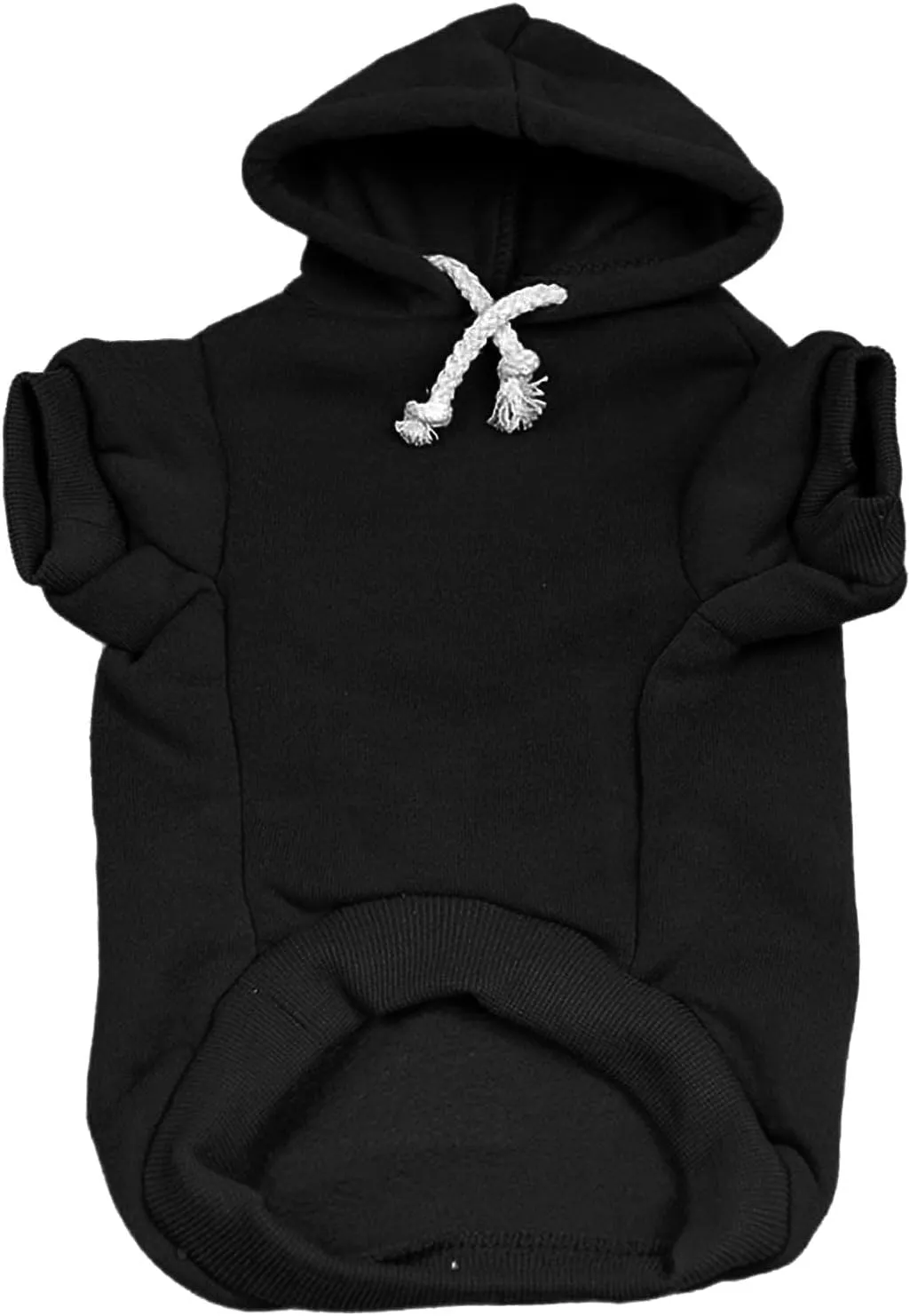 Love My Sailor Dog Hoodie Fleece Lined Pullover Sweatshirt with Leash Hole (Black, Medium 90)