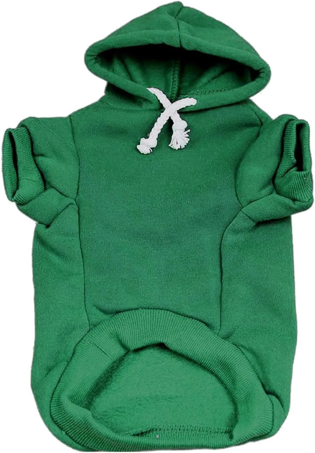 Love My Sailor Dog Hoodie Fleece Lined Pullover Sweatshirt with Leash Hole (Green, X-Small 90)