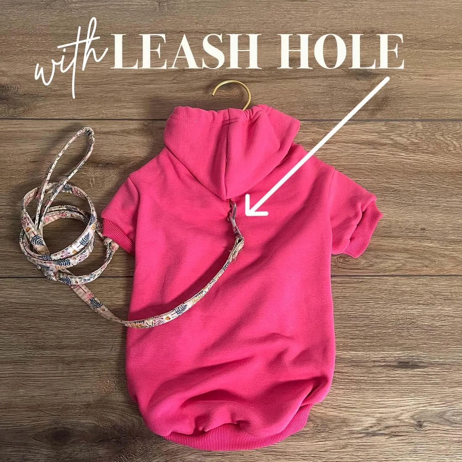 Love My Sailor Dog Hoodie Fleece Lined Pullover Sweatshirt with Leash Hole (Green, X-Small 90)