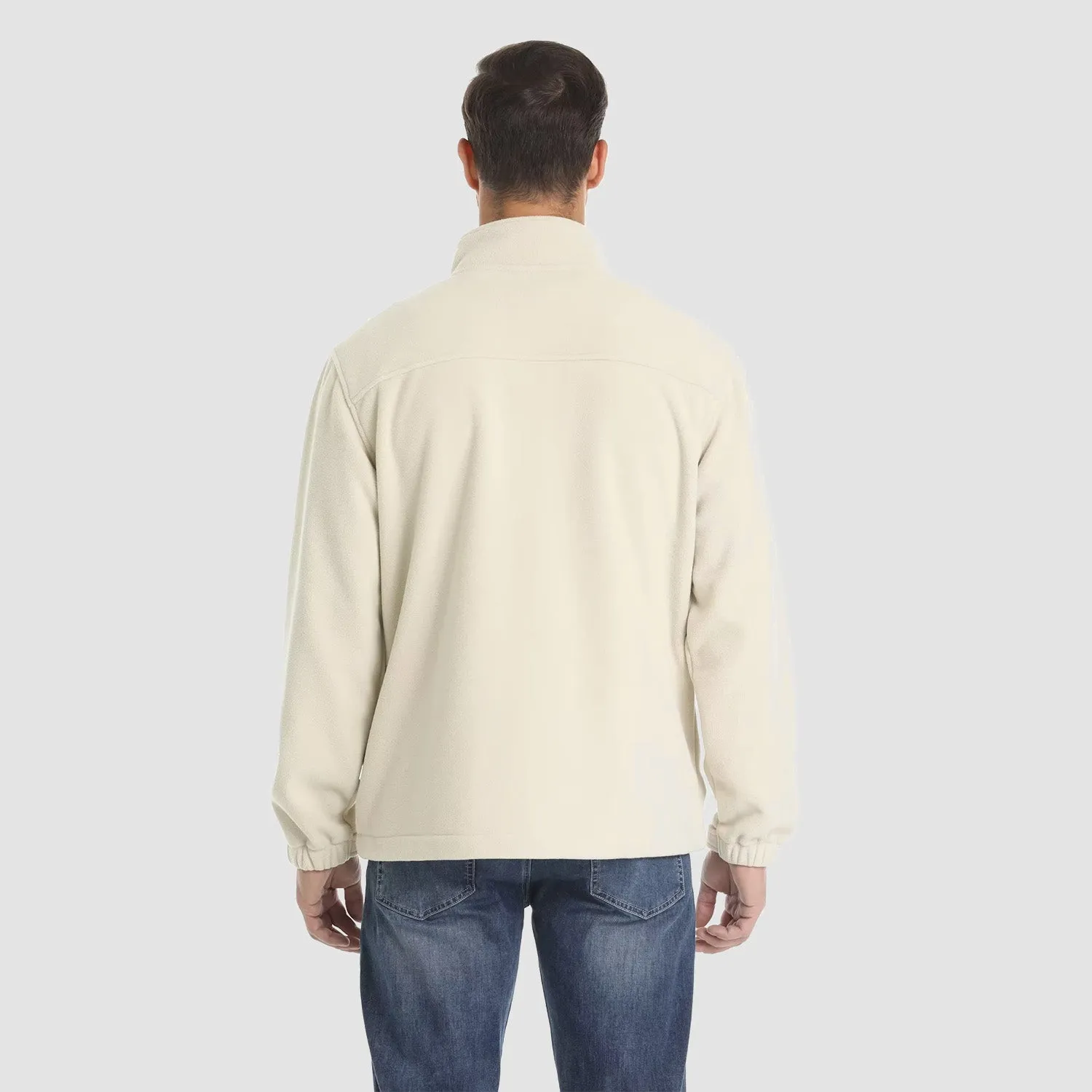Men's Fleece Jacket Full Zip Lightweight Casual Jacket