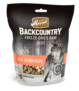 Merrick Backcountry Freeze Dried Grain Free Real Salmon Recipe Dog Treats