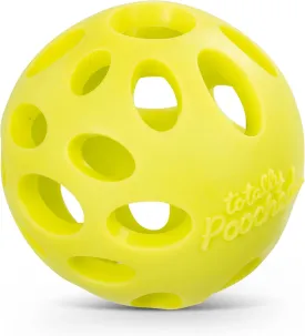 Messy Mutts Totally Pooched Huff'n Puff Ball | 2.5 TPR Puzzle Ball for Dogs | 2-in-1 Durable Interactive Toy and Tooth Cleaner | Green