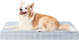 MIHIKK Washable Orthopedic Dog Bed for Large Dogs, XXL Waterproof Pet Bed with Egg Crate Foam Strong Support, Machine Washable Cover & Anti-Slip Bottom & Durable Zipper 47x29(Gray)