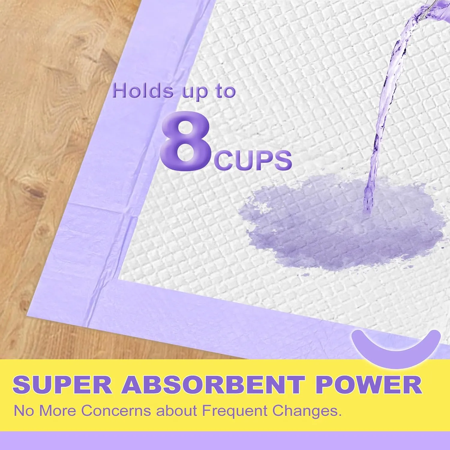 MIZOK Puppy Pads 28x34 Lavender Scented, Dog Pee Pads Extra Large Odor Control Dog Pads Ultra Absorbent Up to 8 Cups, Wee Wee Pads 6 Layers Leak-Proof & Quick-Dry Purple (40 Counts)
