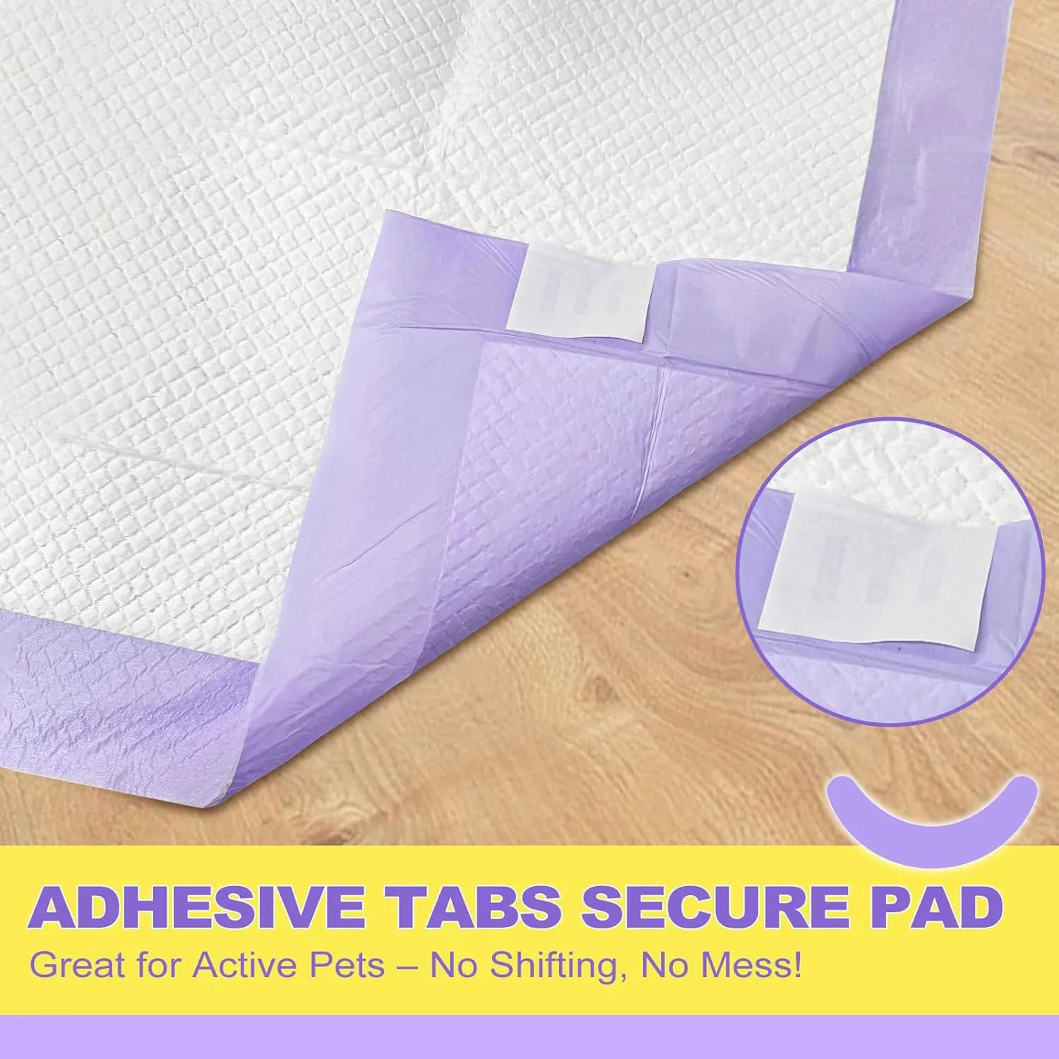 MIZOK Puppy Pads 28x34 Lavender Scented, Dog Pee Pads Extra Large Odor Control Dog Pads Ultra Absorbent Up to 8 Cups, Wee Wee Pads 6 Layers Leak-Proof & Quick-Dry Purple (40 Counts)