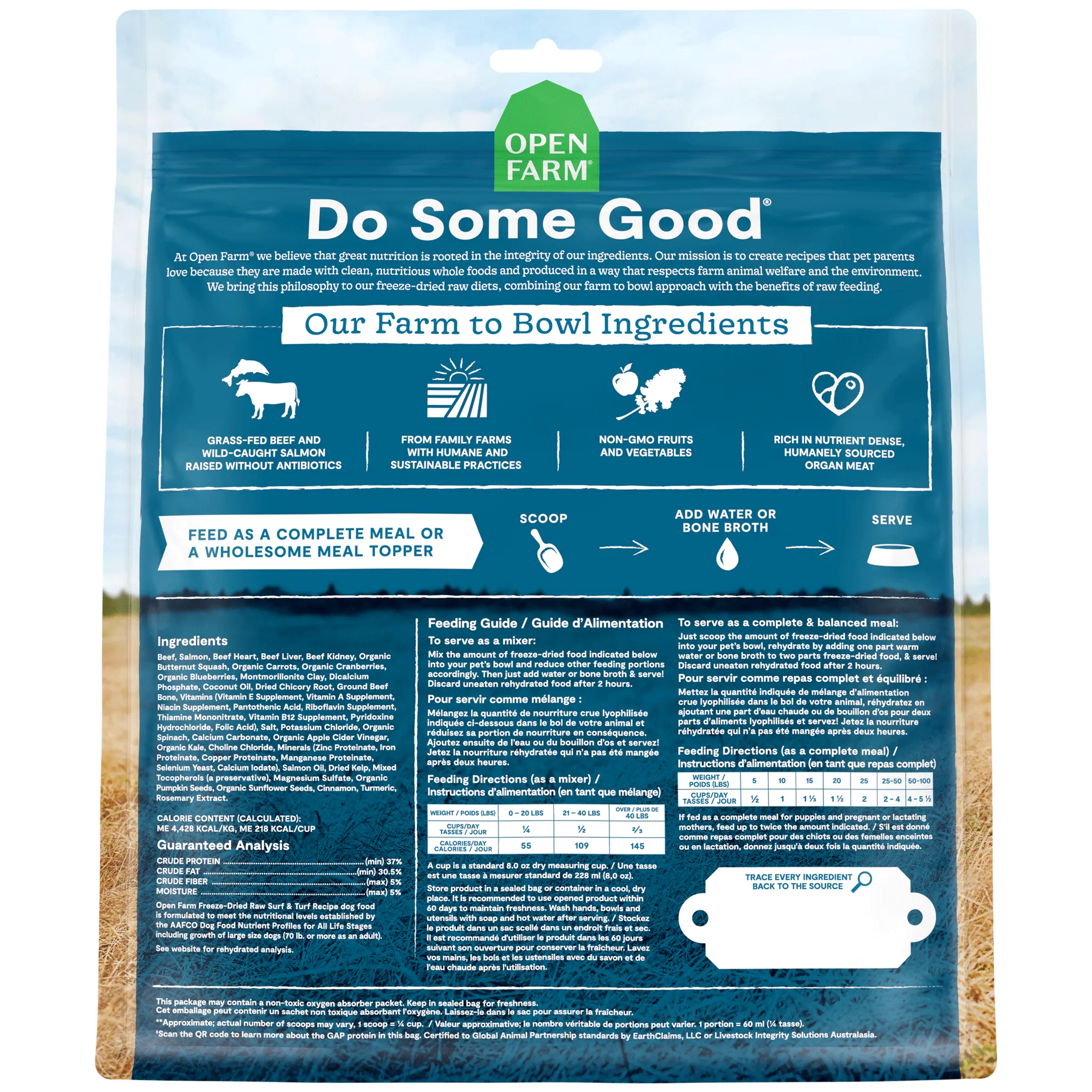 Open Farm Freeze-Dried Raw Surf & Turf Dog Food  - 13.5oz