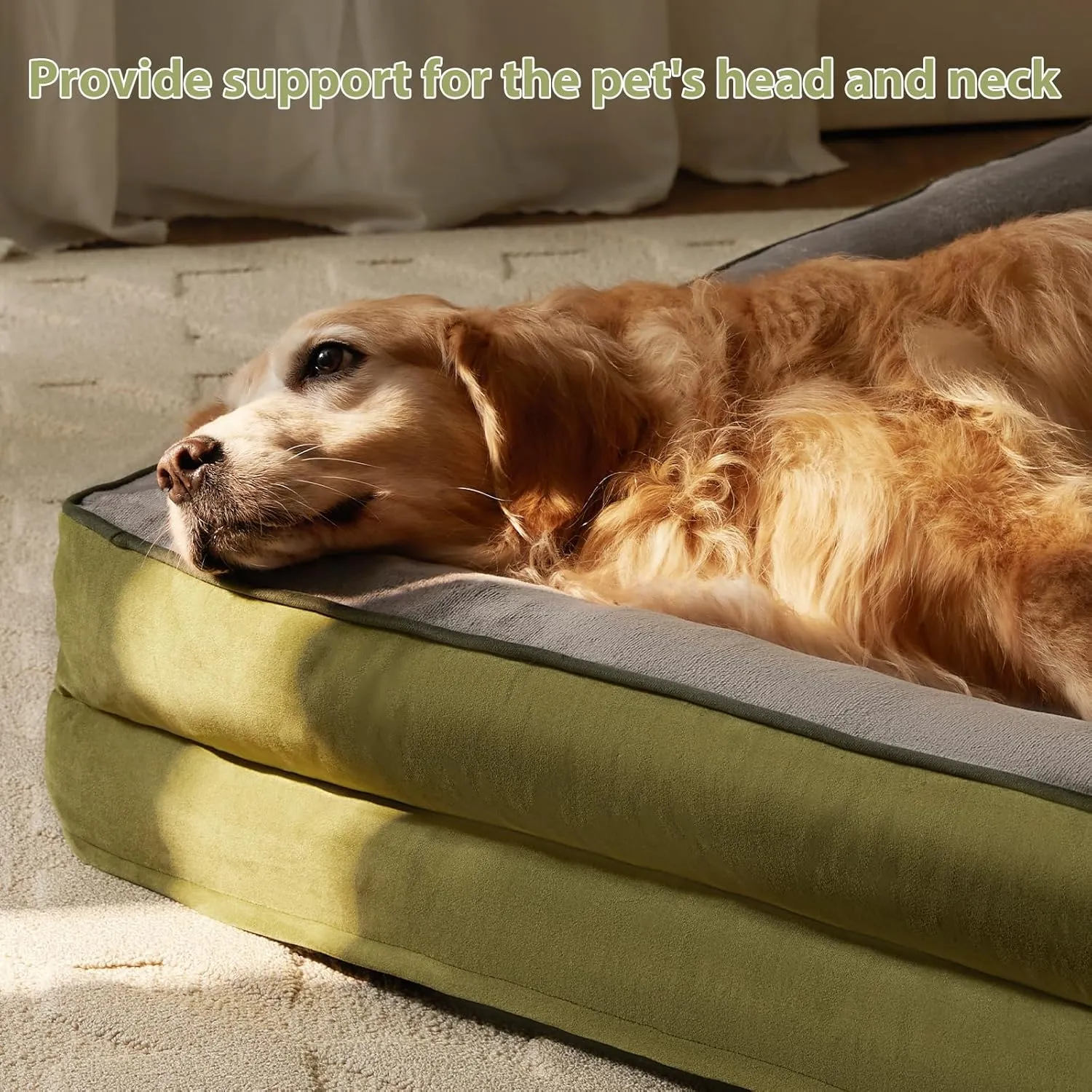 Orthopedic Dog Beds for Extra Large Dogs - Waterproof Sofa Dog Bed with Removable Washable Cover, Waterproof Lining and Anti-Slip Bottom,Pet Bed