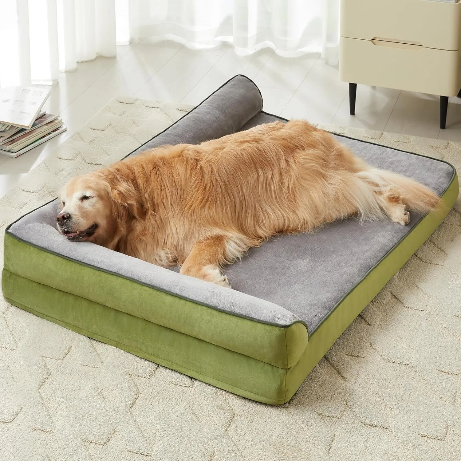 Orthopedic Dog Beds for Extra Large Dogs - Waterproof Sofa Dog Bed with Removable Washable Cover, Waterproof Lining and Anti-Slip Bottom,Pet Bed