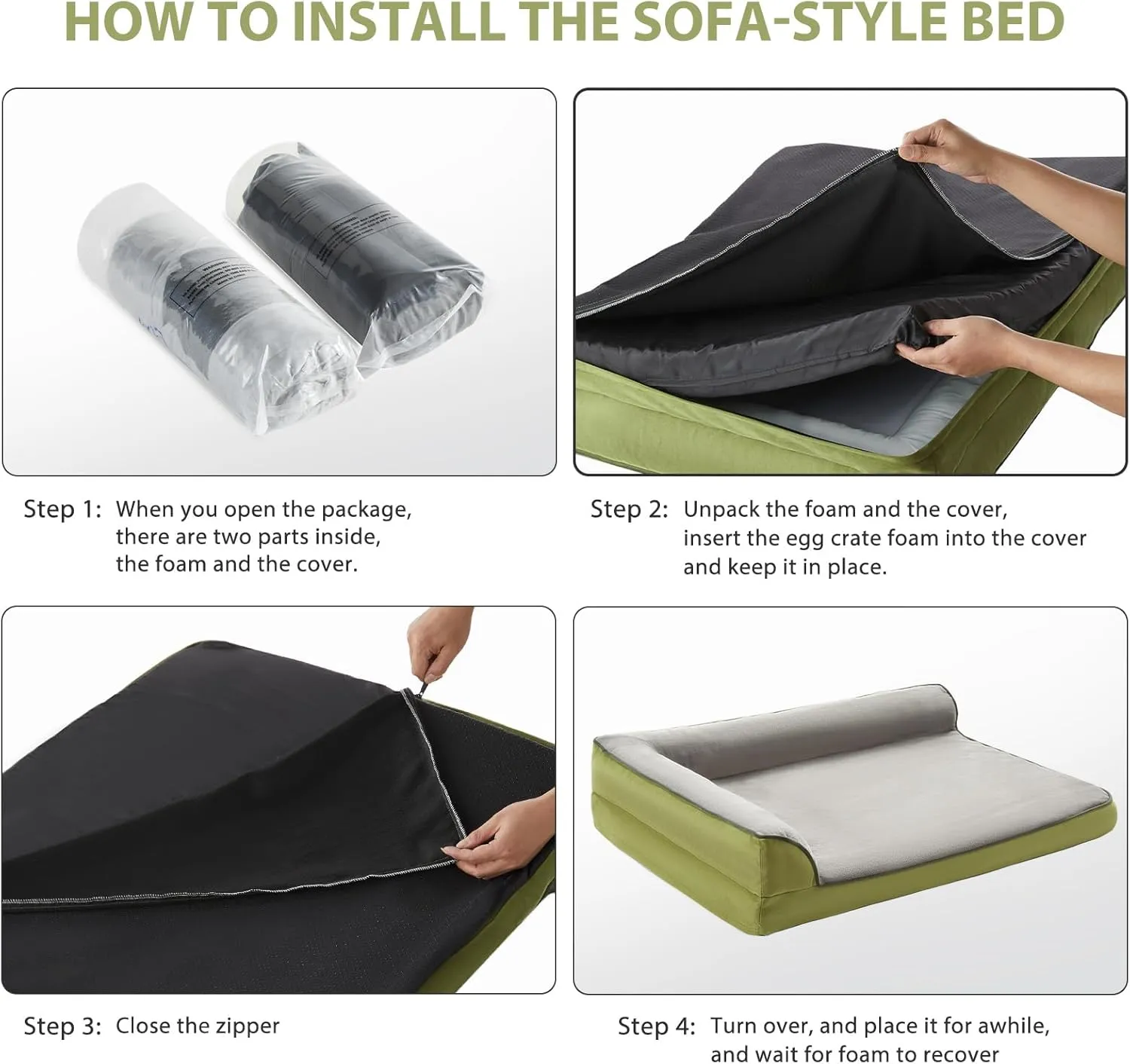 Orthopedic Dog Beds for Extra Large Dogs - Waterproof Sofa Dog Bed with Removable Washable Cover, Waterproof Lining and Anti-Slip Bottom,Pet Bed