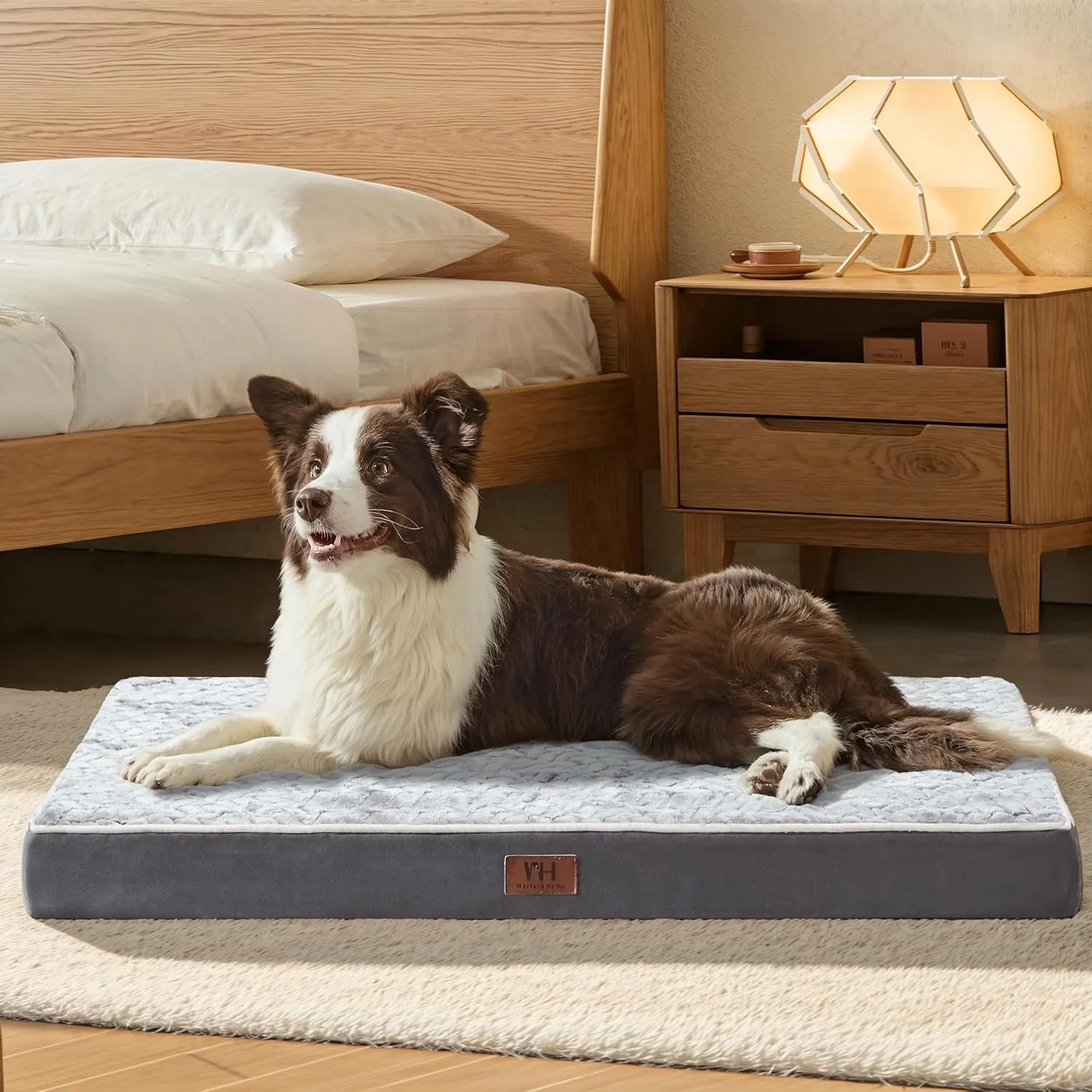 Orthopedic Dog Beds Large Sized Dog for Large Dogs with Removable Washable Cover &Anti-Slip Bottom,Dogs Mats for Crate