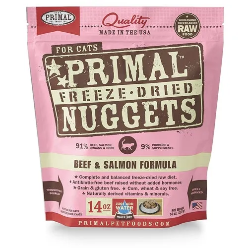 Primal Freeze Dried Beef Salmon Formula for Cats