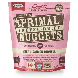 Primal Freeze Dried Beef Salmon Formula for Cats