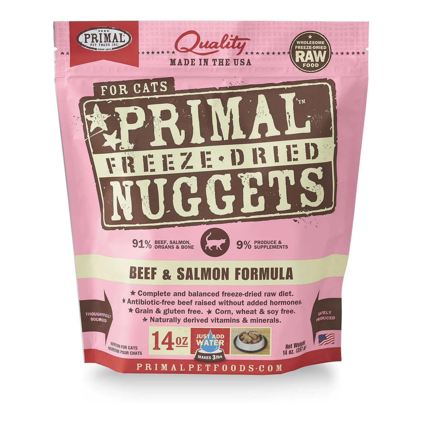 Primal Nuggets Beef & Salmon Freeze-Dried Cat Food