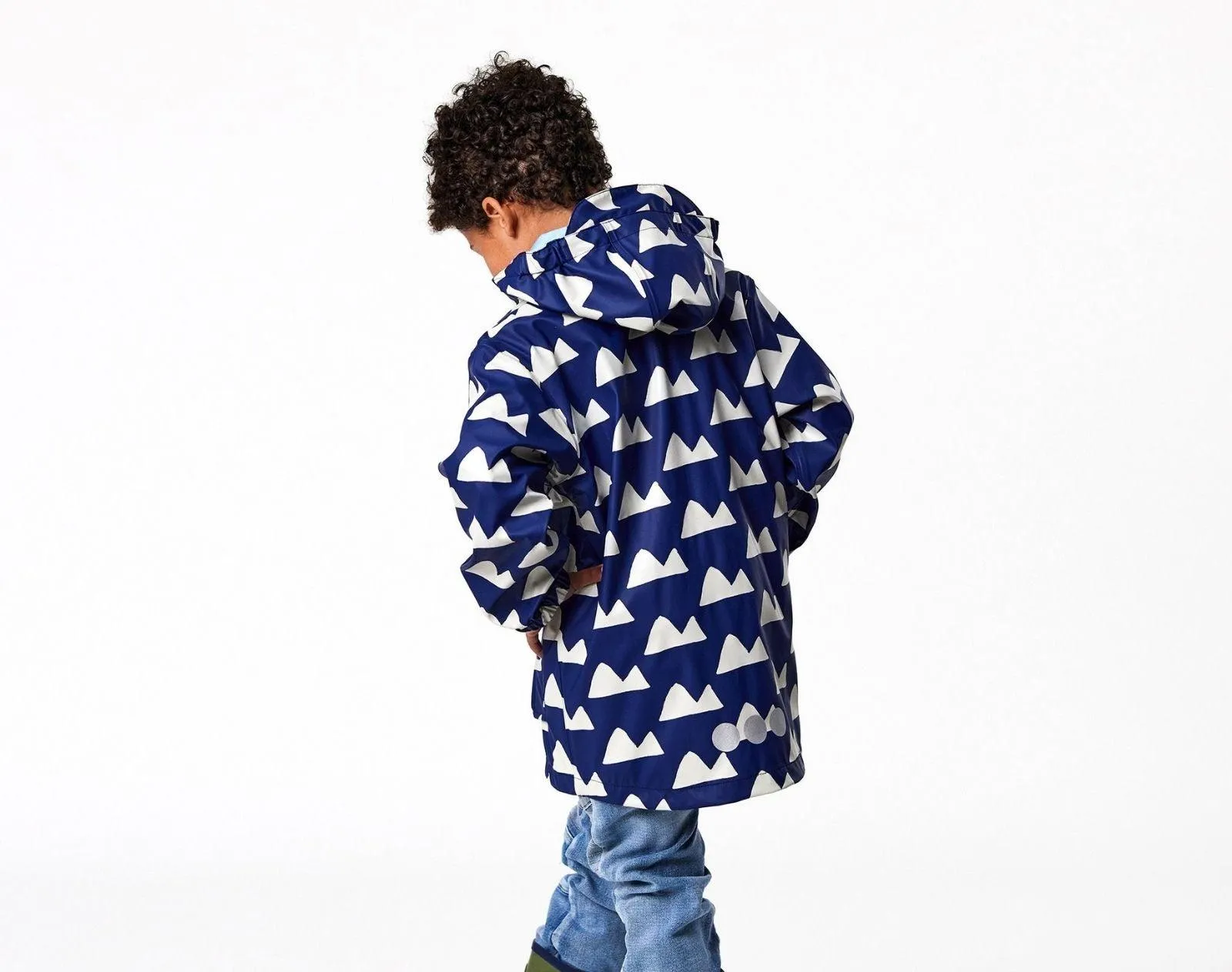 Recycled Waterproof Raincoat - Mountains