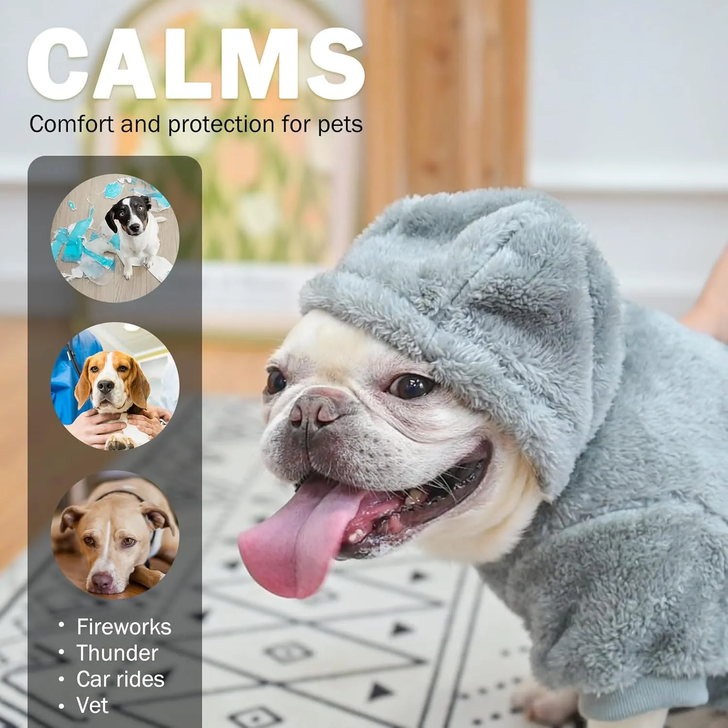 SCENEREAL Fleece Dog Sweater Hoodie for Small Medium Large Dogs, Fuzzy Warm Dog Sweatshirt with Pocket, Girl Boy Dog Clothes for Winter/Fall, Designer Cute Male/Female Dog Clothes with Leash Hole