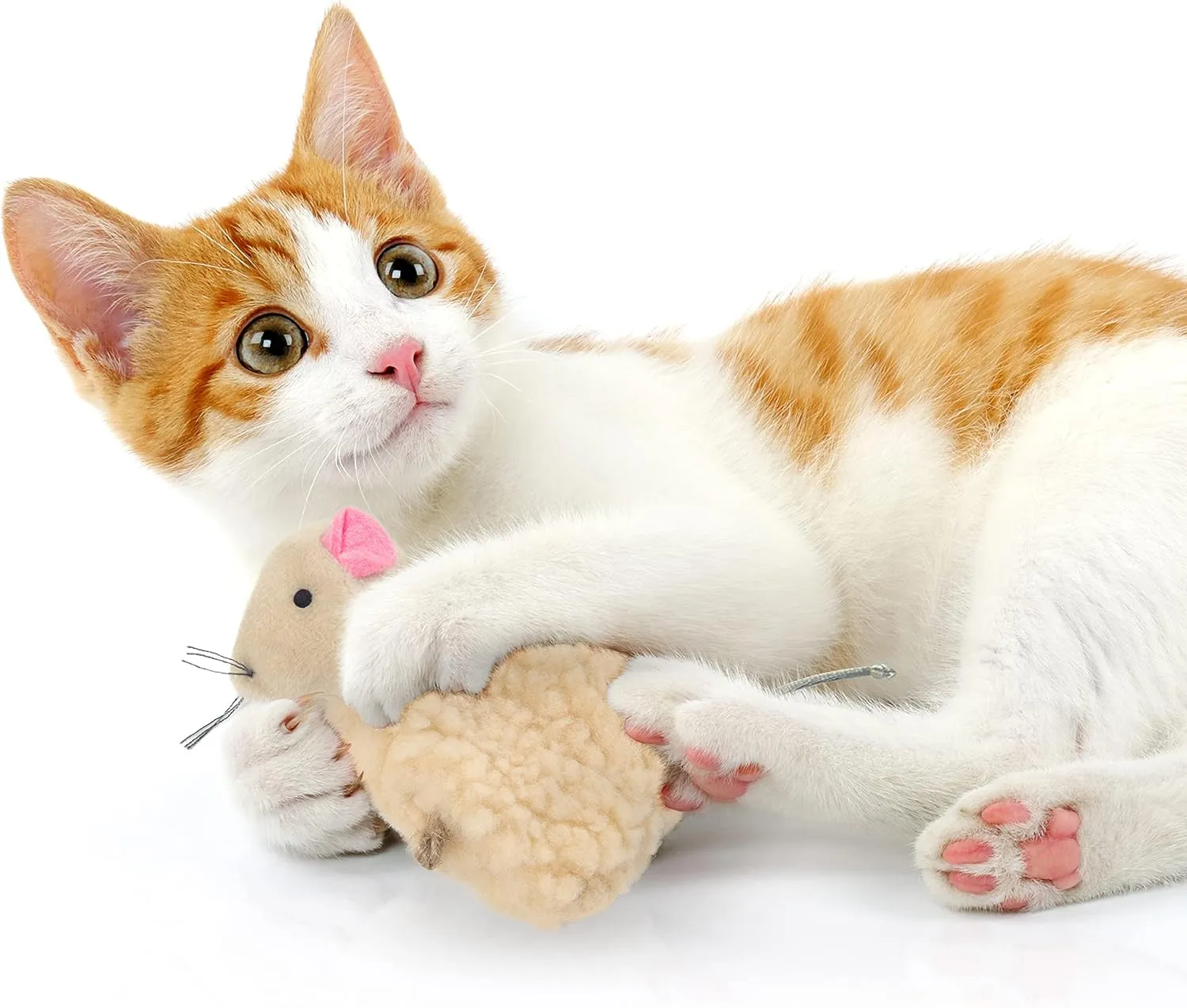 SmartyKat Madcap Mania Refillable Plush Catnip Cat Toy, Includes Catnip Tube (Pack of 2)