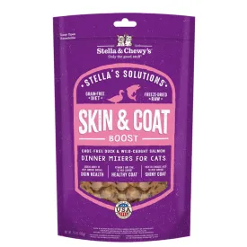 Stella and Chewy - Freeze Dried Solutions Mixer for Cats - Salmon   Duck Skin & Coat Boost