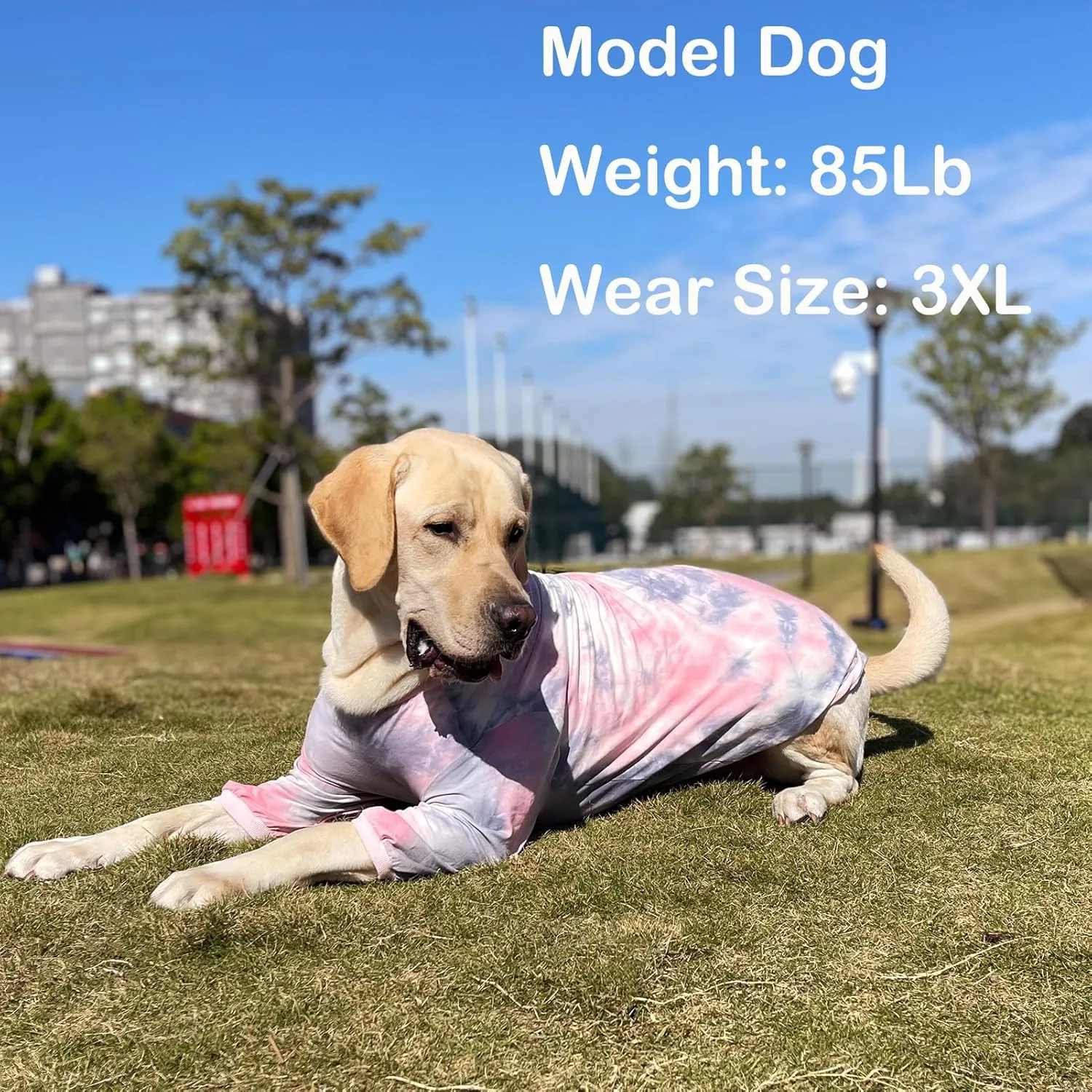 Tie Dye Dog Shirt for Large Dogs Breathable Cotton Dog Clothes Dog Pajamas Big Dogs Shirts Boy Girl 2XL, Pink Tiedye