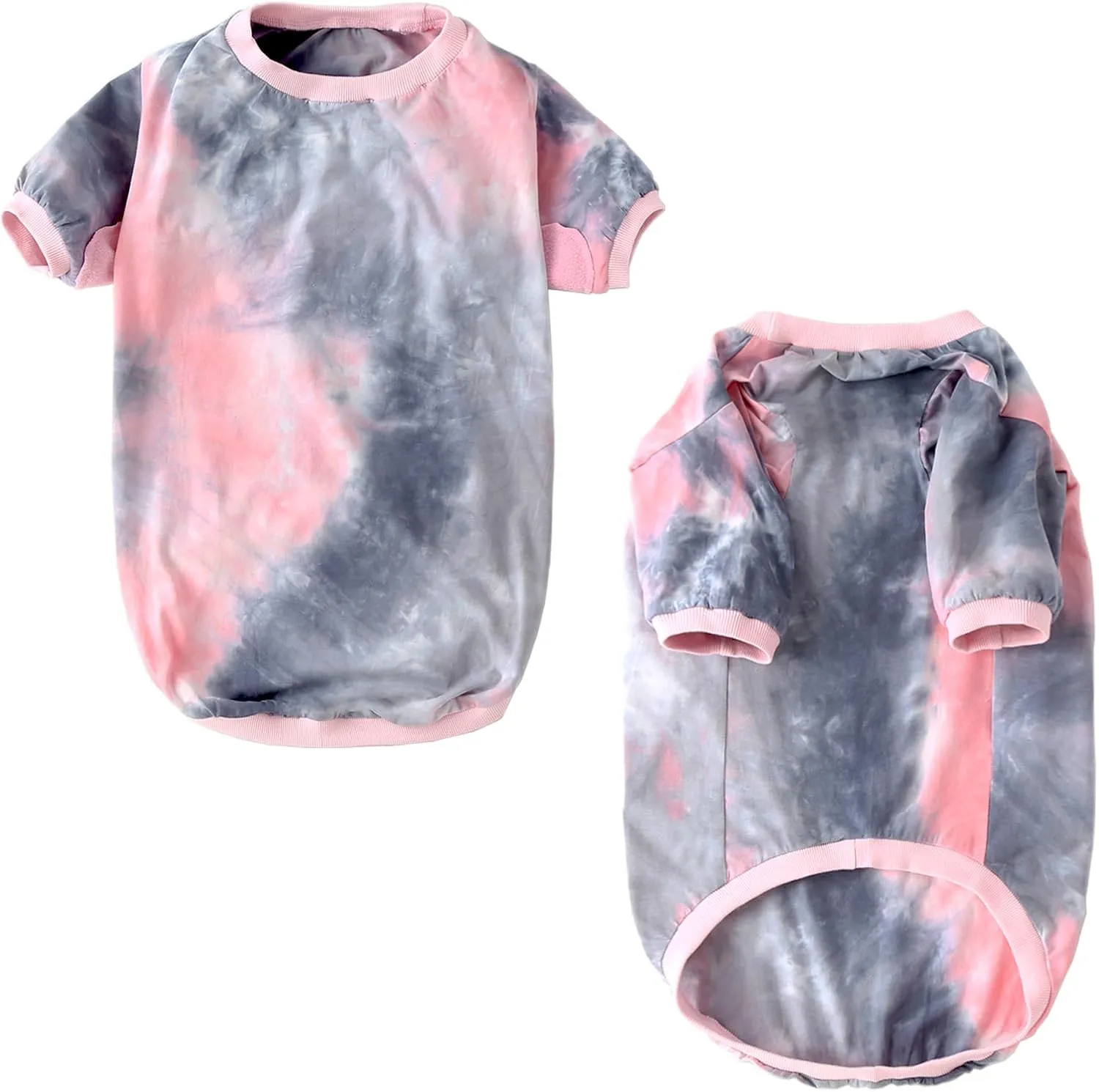 Tie Dye Dog Shirt for Large Dogs Breathable Cotton Dog Clothes Dog Pajamas Big Dogs Shirts Boy Girl 2XL, Pink Tiedye