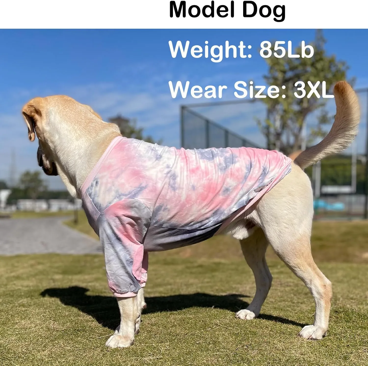 Tie Dye Dog Shirt for Large Dogs Breathable Cotton Dog Clothes Dog Pajamas Big Dogs Shirts Boy Girl 2XL, Pink Tiedye