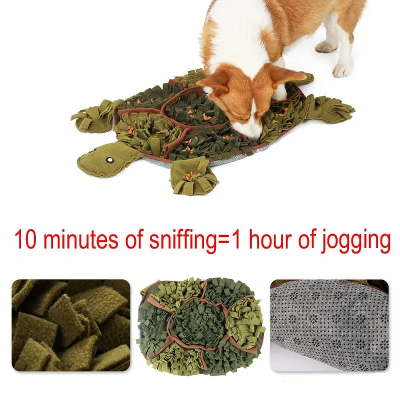Tortoise Shape Pet Dog Puppy Snuffle Slow Feeding Matt Sniffing Pad Mat Training Pet Release Stress Toys Gift