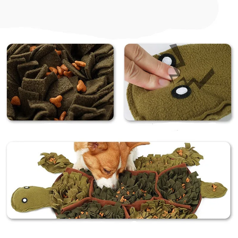 Tortoise Shape Pet Dog Puppy Snuffle Slow Feeding Matt Sniffing Pad Mat Training Pet Release Stress Toys Gift