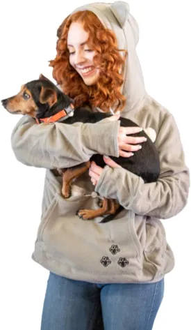 Unisex Big Pouch Hoodie Long Sleeve Pet Cat Dog Holder Carrier Sweatshirt