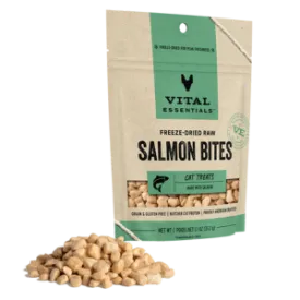 Vital Essentials Freeze-Dried Alaskan Salmon Bites Dog Treats 2.5 oz