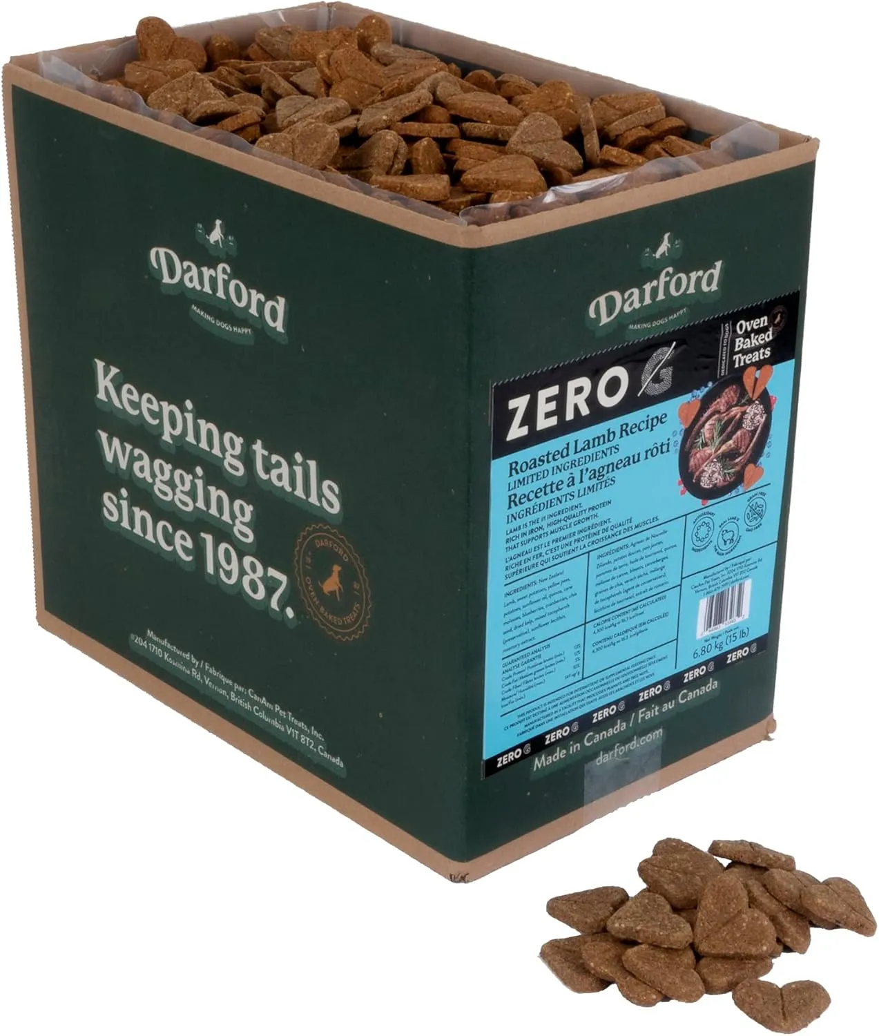 Zero/G Roasted Lamb Dog Treats, Mini Size/15 lb